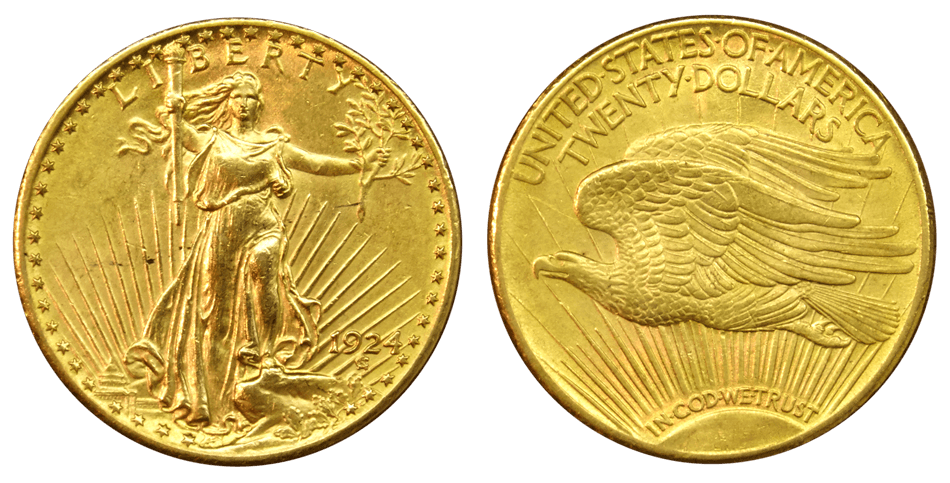 20 Dollars GOLD - 1924